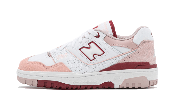 New Balance 550 White Scarlet Pink - BBW550ZV-JHypes
