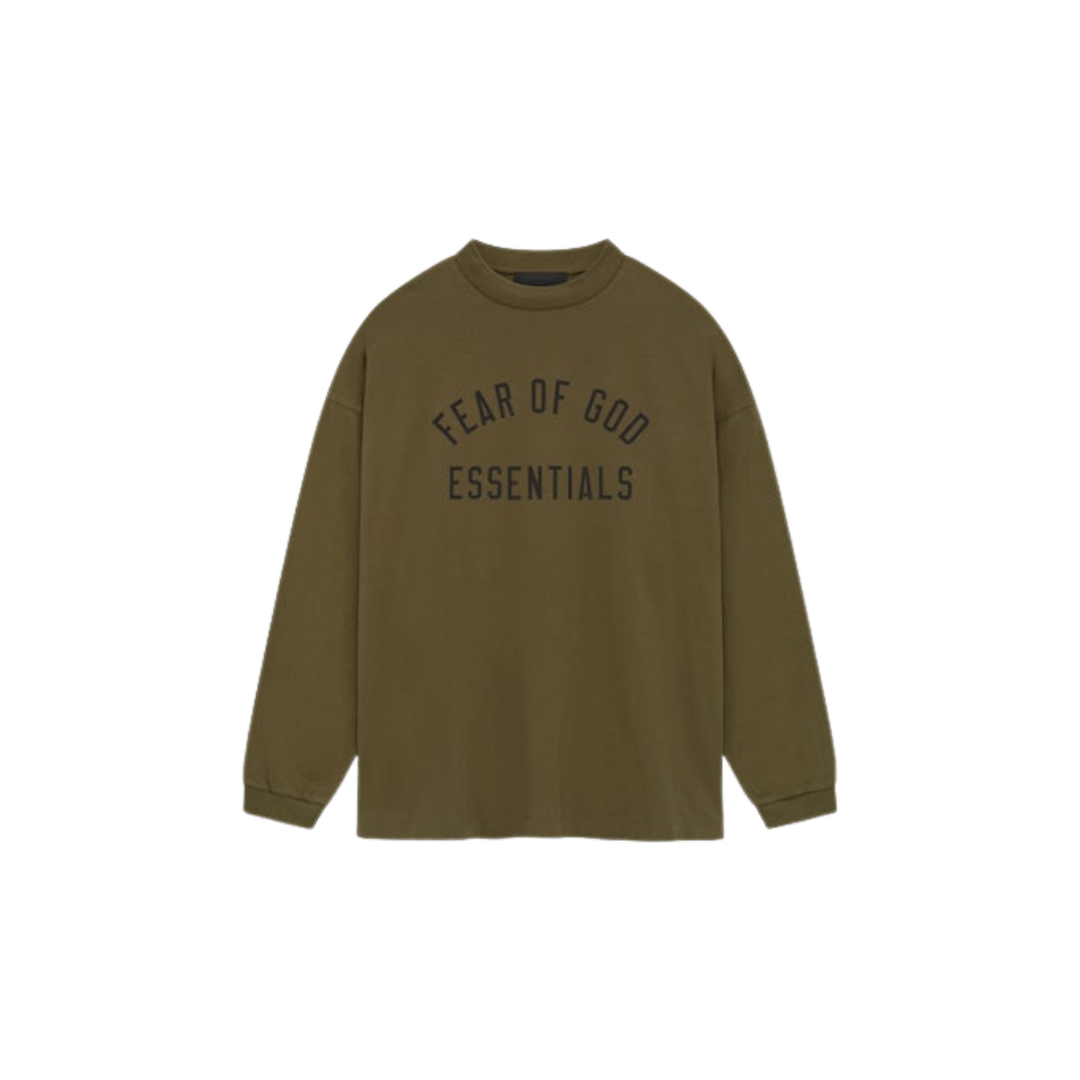 Fear of God Essentials Jersey Long Sleeve Tee Olive