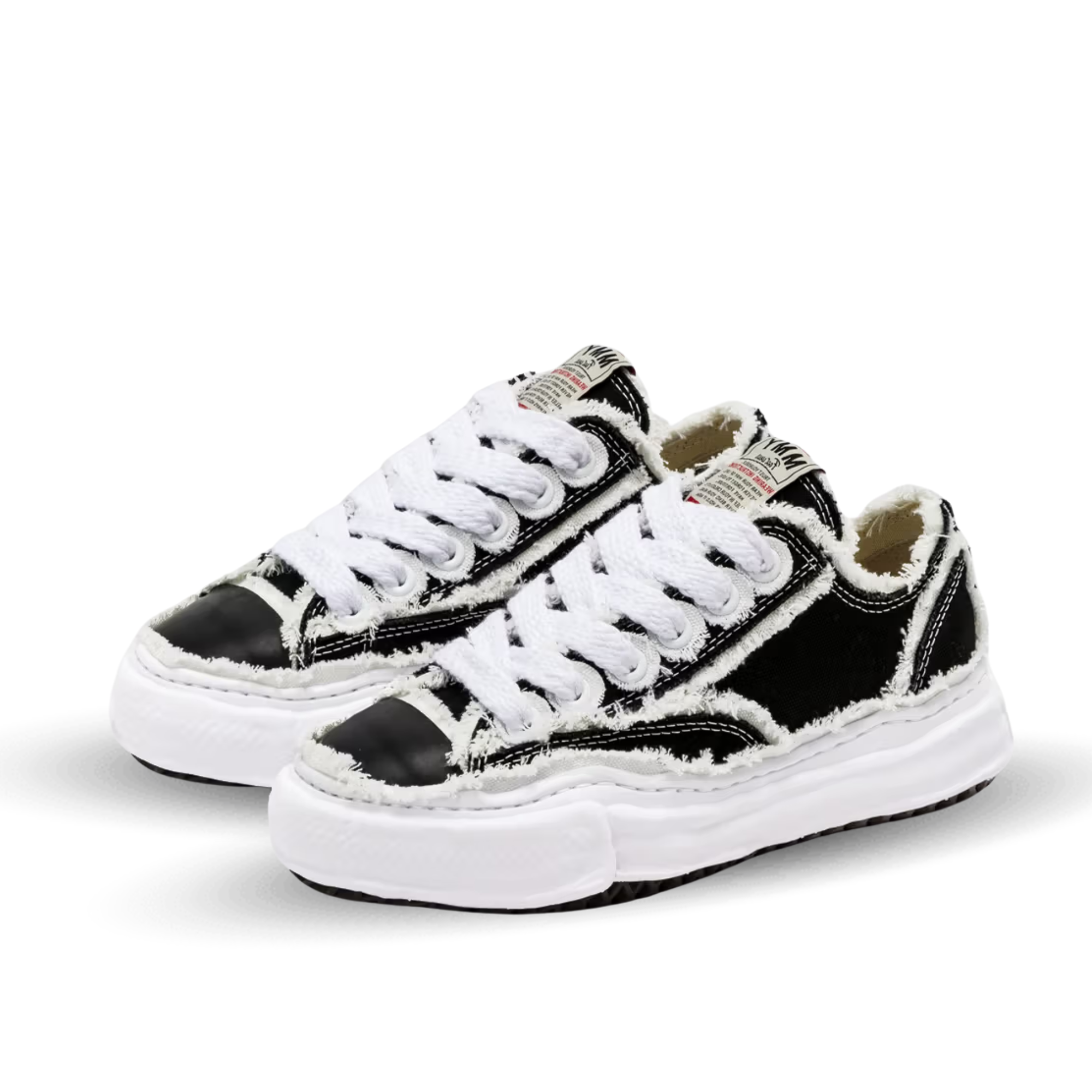 maison mihara zwart wit sneakers