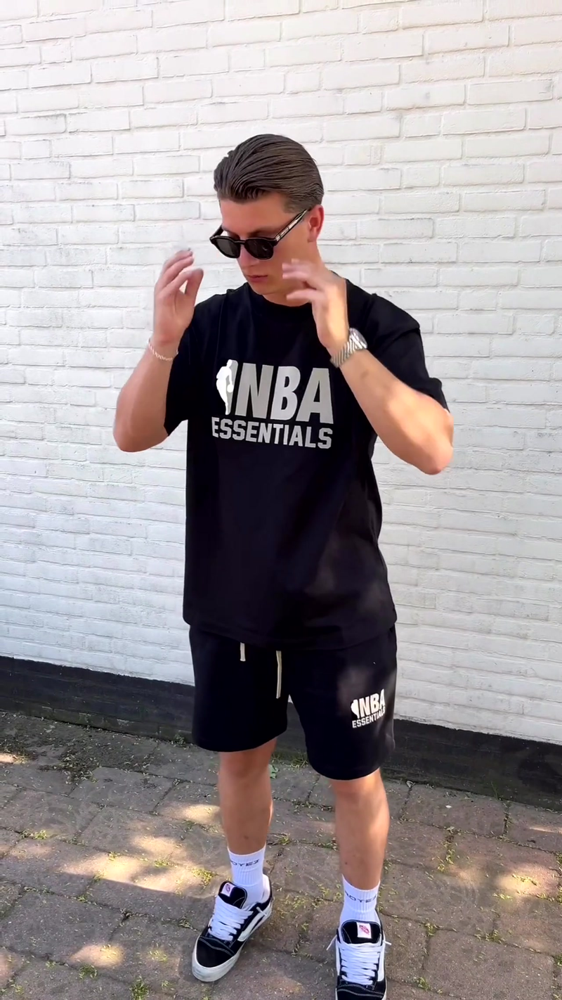Fear of God Essentials NBA Black Grey Shirt